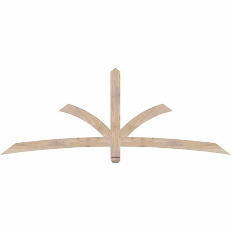 Ekena Millwork Davenport Smooth Timber Gable Bracket, Douglas Fir, 84"W x 31"H x 1 1/2"D x 3 1/2"F, 9/12 Pitch GBW084X31X0204DAV00SDF
